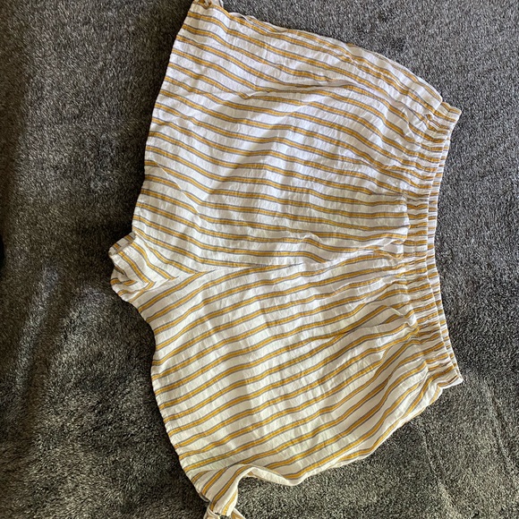 Favlux Large Yellow and White Striped Shorts - Picture 2 of 4